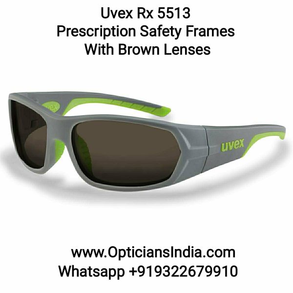 Uvex Rx 5513 Prescription Safety Glasses With Brown Lens