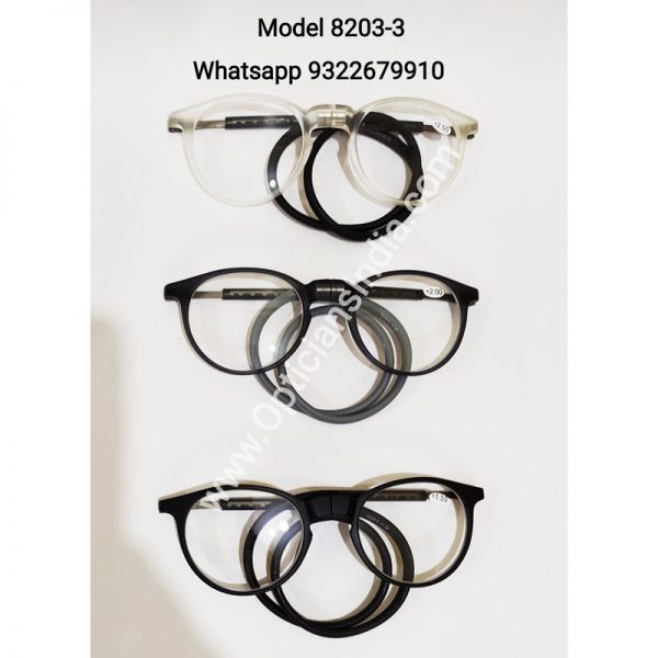 Round Shape Neck Hanging Magnetic Reading Glasses 8203 3