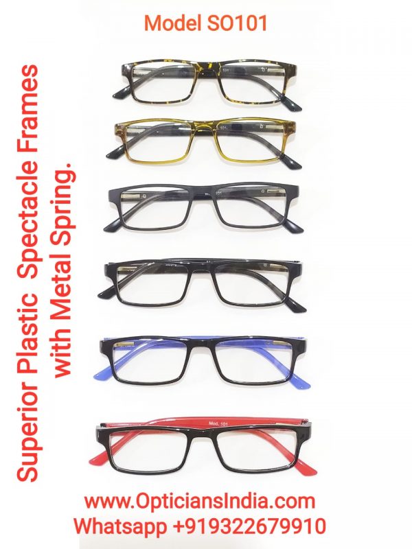 Superior Plastic Spectacle Frames Glasses with Metal Spring Model SO101