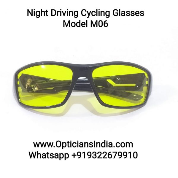 Night Driving Cycling Sunglasses Model M06 Yellow