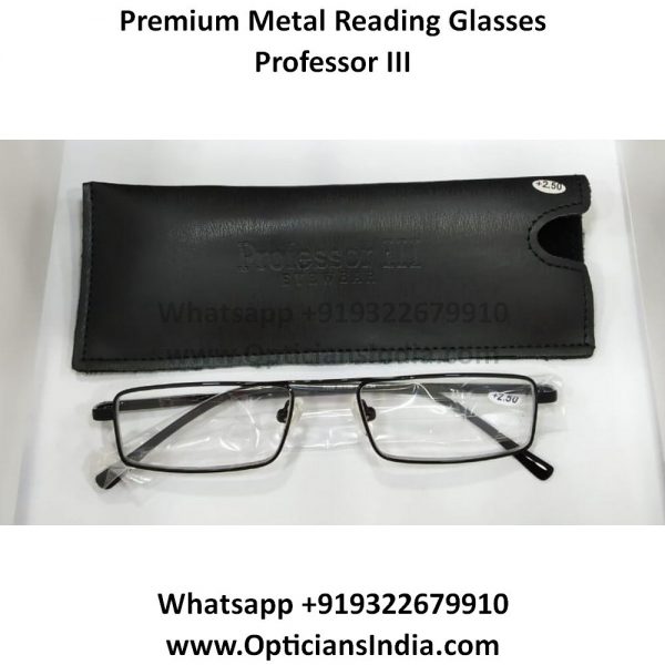 Professor III Metal Reading Glasses Black