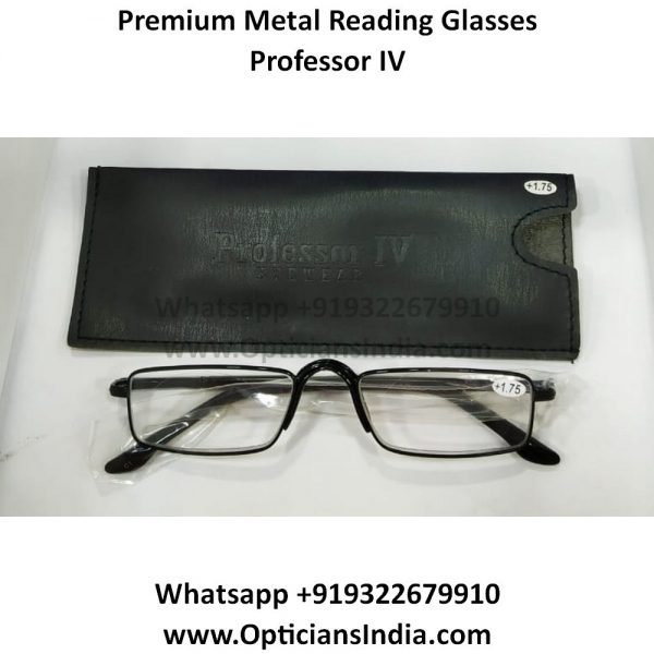 Professor IV Metal Reading Glasses Black