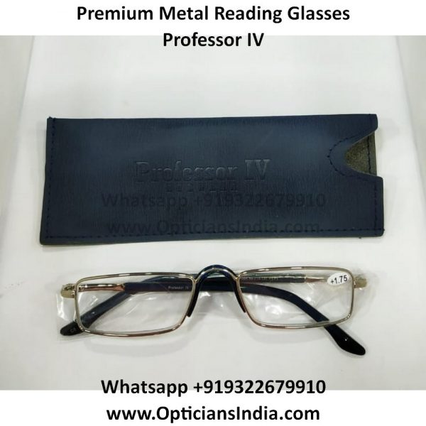 Professor IV Metal Reading Glasses Silver